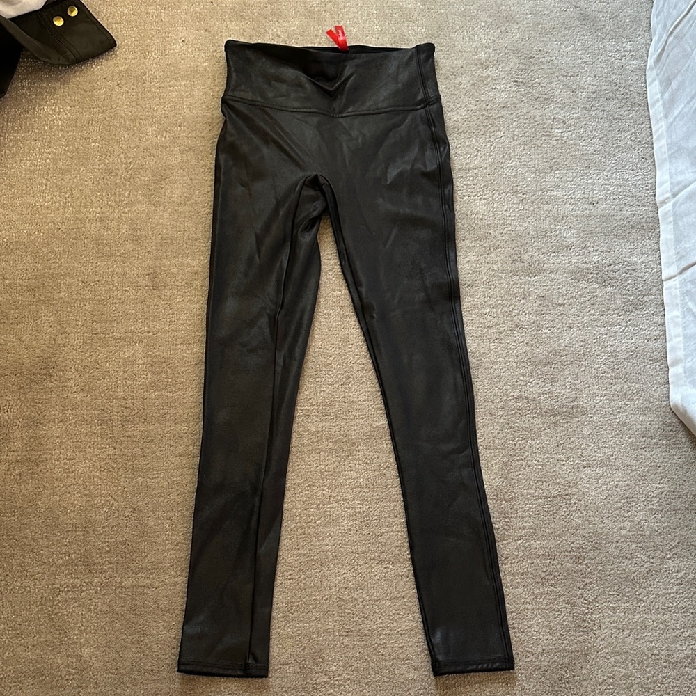 SPANX FAUX LEATHER LEGGINGS